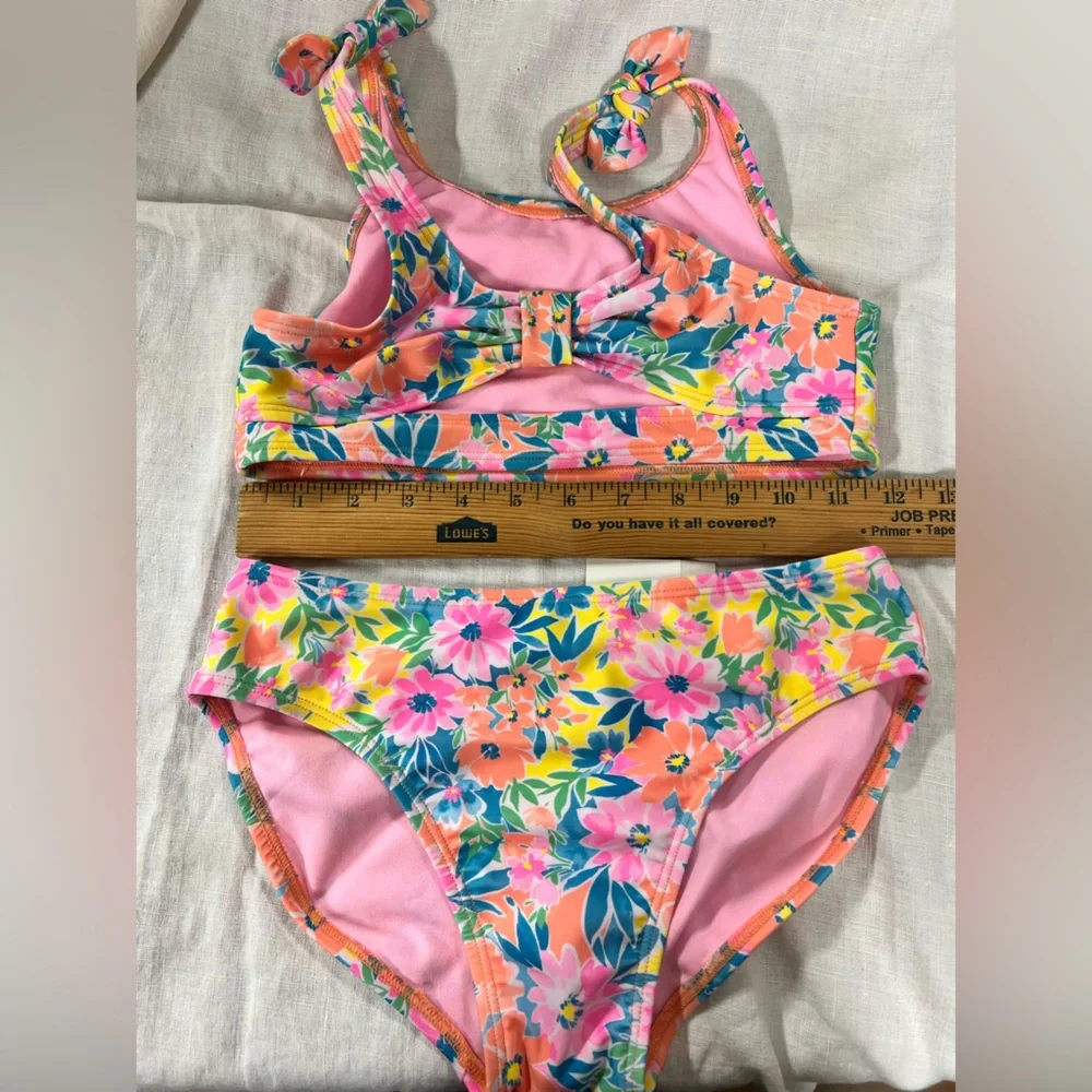 Floral Kids Swim Set - Pink and Yellow